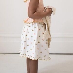 Fin & Vince Embroidered Floral skirt 4/5t